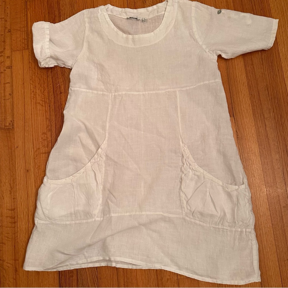 VASANA oversight Dress Tunic 100% Linen Size PS (#2 )